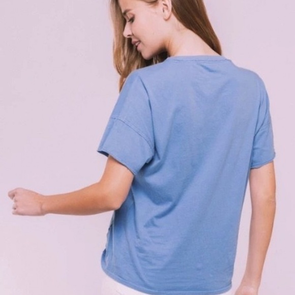 Raw Edge Boxy Tee - Picture 2 of 2